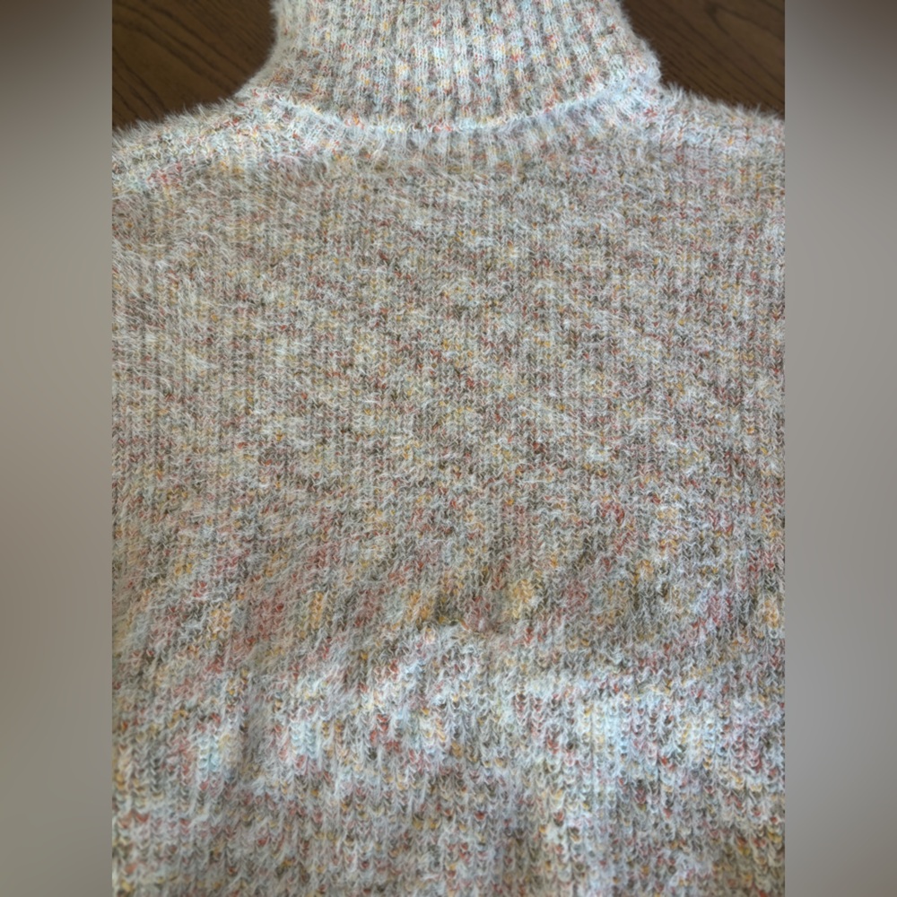 Lulus Get Creative Cream Multi Oversized Turtleneck Sweater - Picture 7 of 9